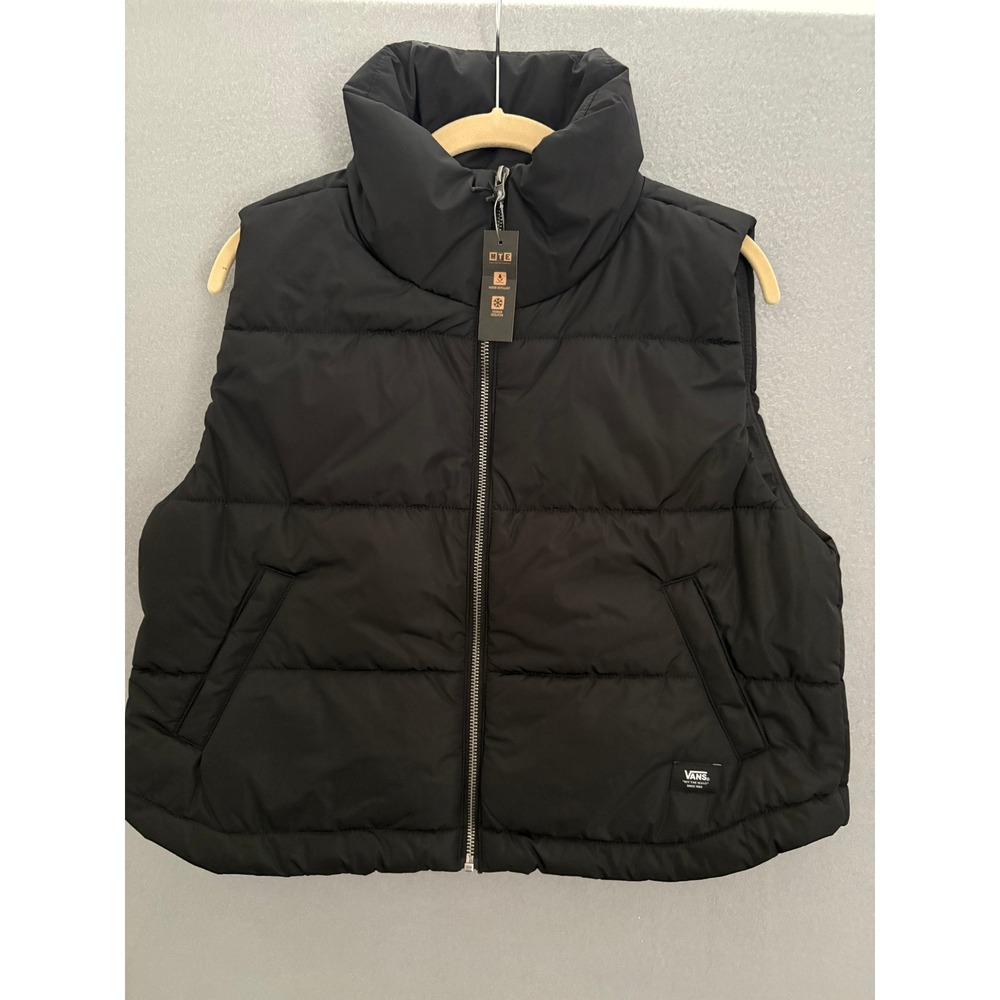 Vans Women MTE Foundry Puffer Vest DuPont Sorona Aura XS Black Water Repellent